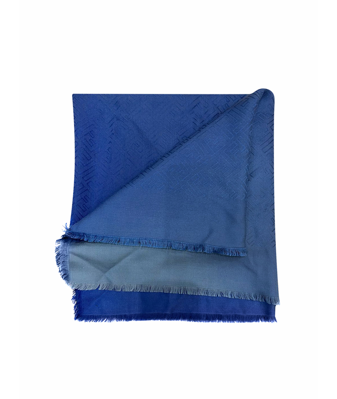 FENDI Синий шерстяной шарф, фото 1