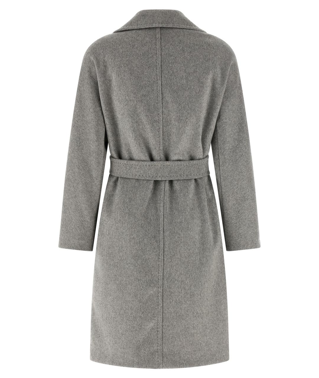 MAX MARA STUDIO Серое шерстяное пальто, фото 2