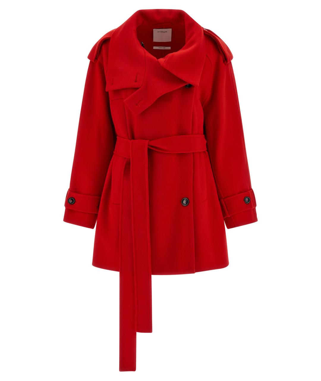 SPORTMAX Красное шерстяное пальто, фото 1