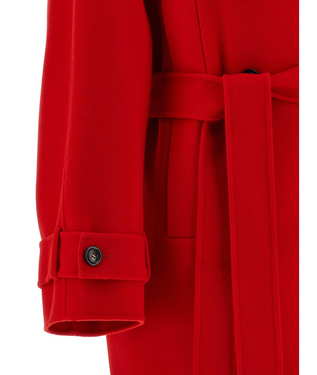 SPORTMAX Красное шерстяное пальто, фото 4