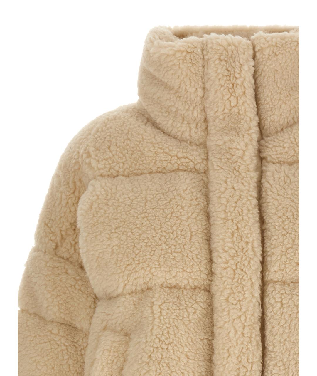 WEEKEND MAX MARA Бежевый полиэстеровый пуховик, фото 3