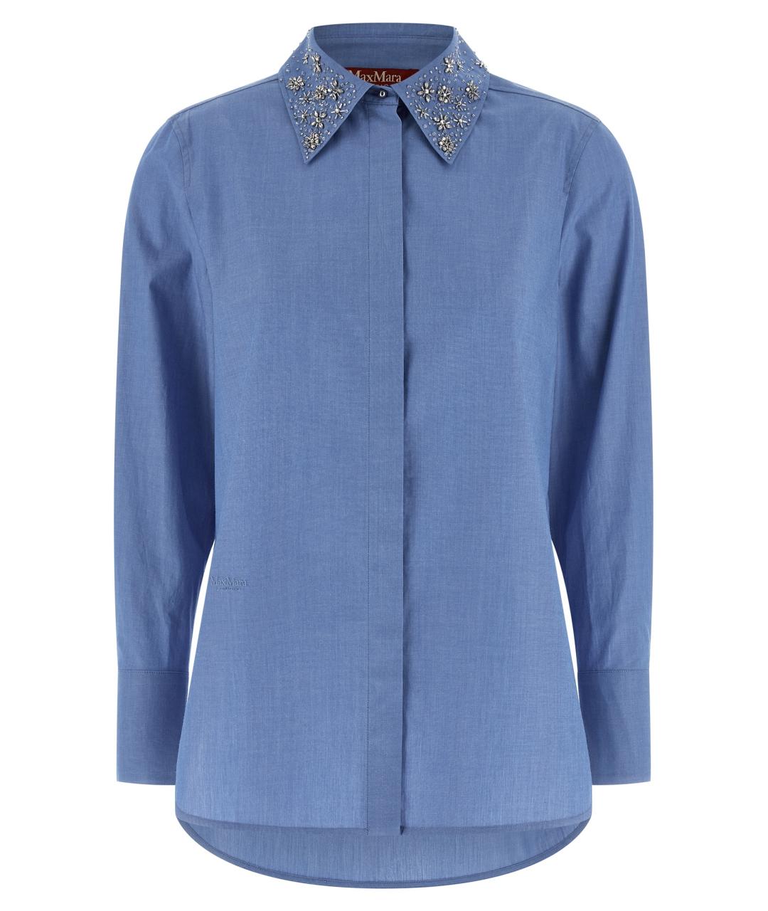MAX MARA STUDIO Голубая хлопковая блузы, фото 1
