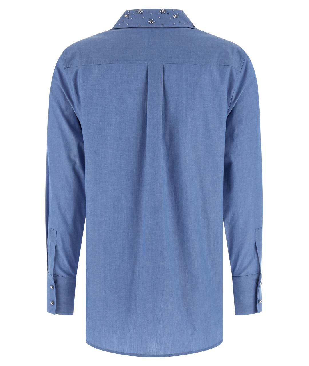 MAX MARA STUDIO Голубая хлопковая блузы, фото 2