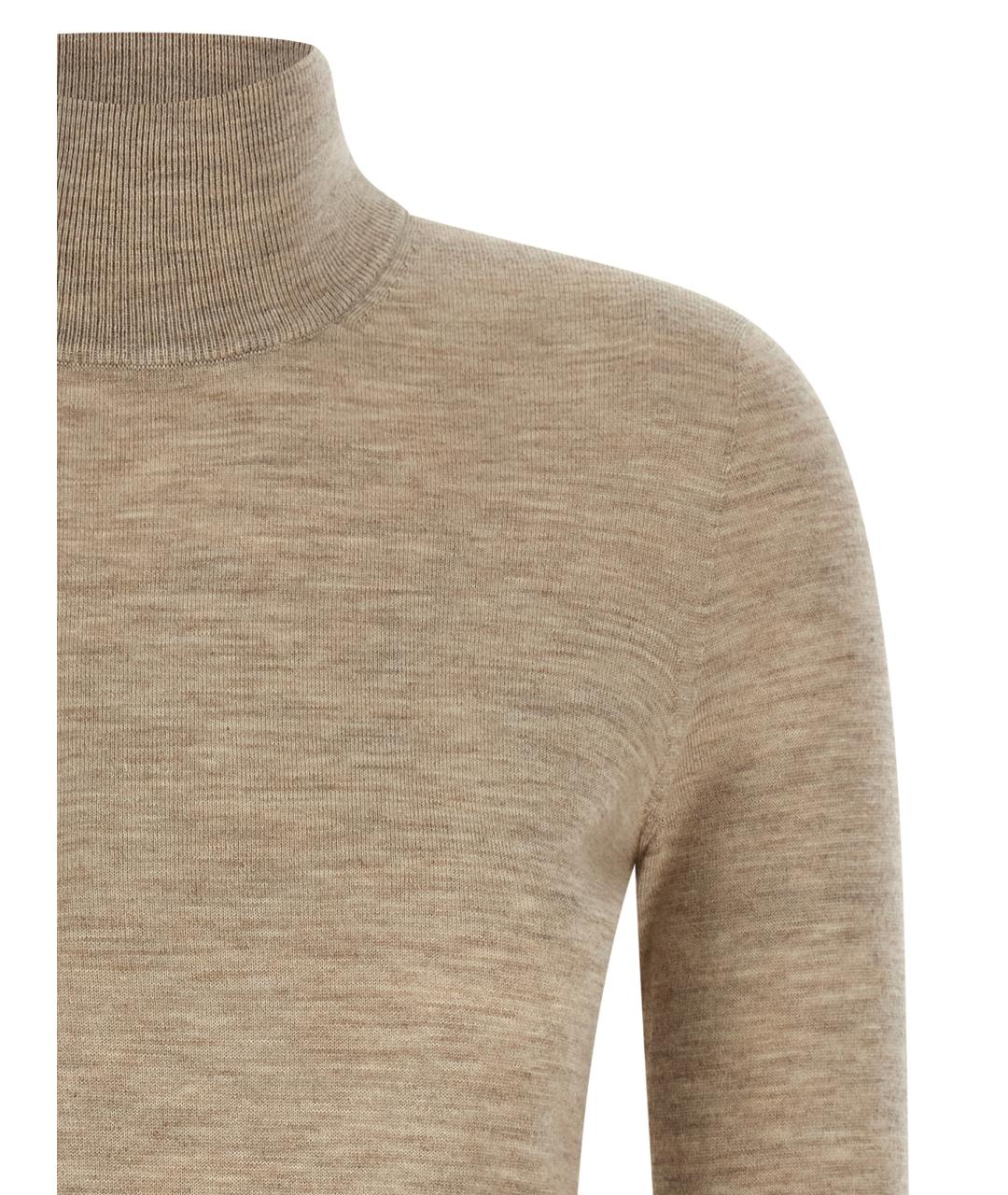 MAX MARA Бежевая кашемировая водолазка, фото 3