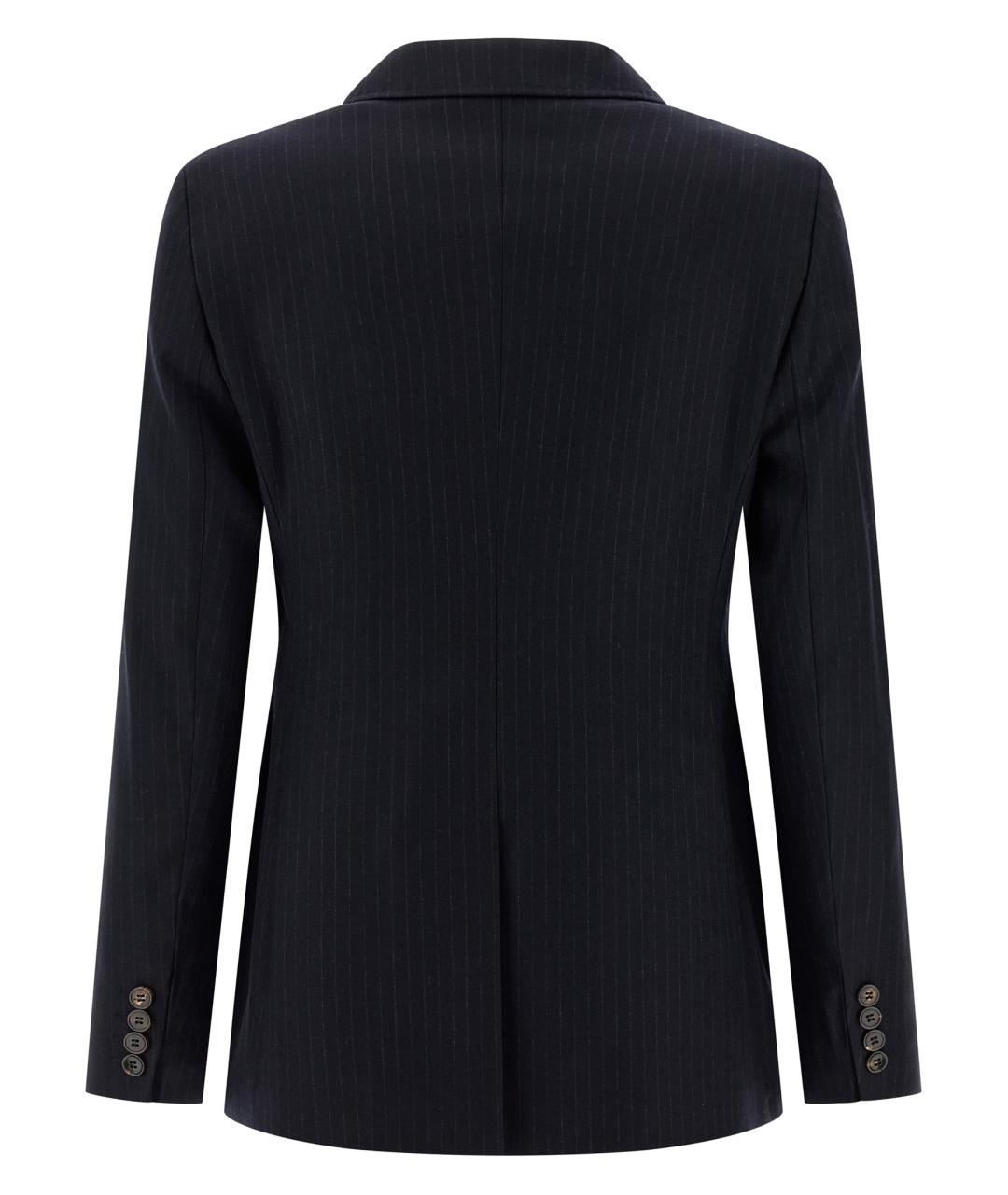 MAX MARA STUDIO Синий шерстяной жакет/пиджак, фото 2