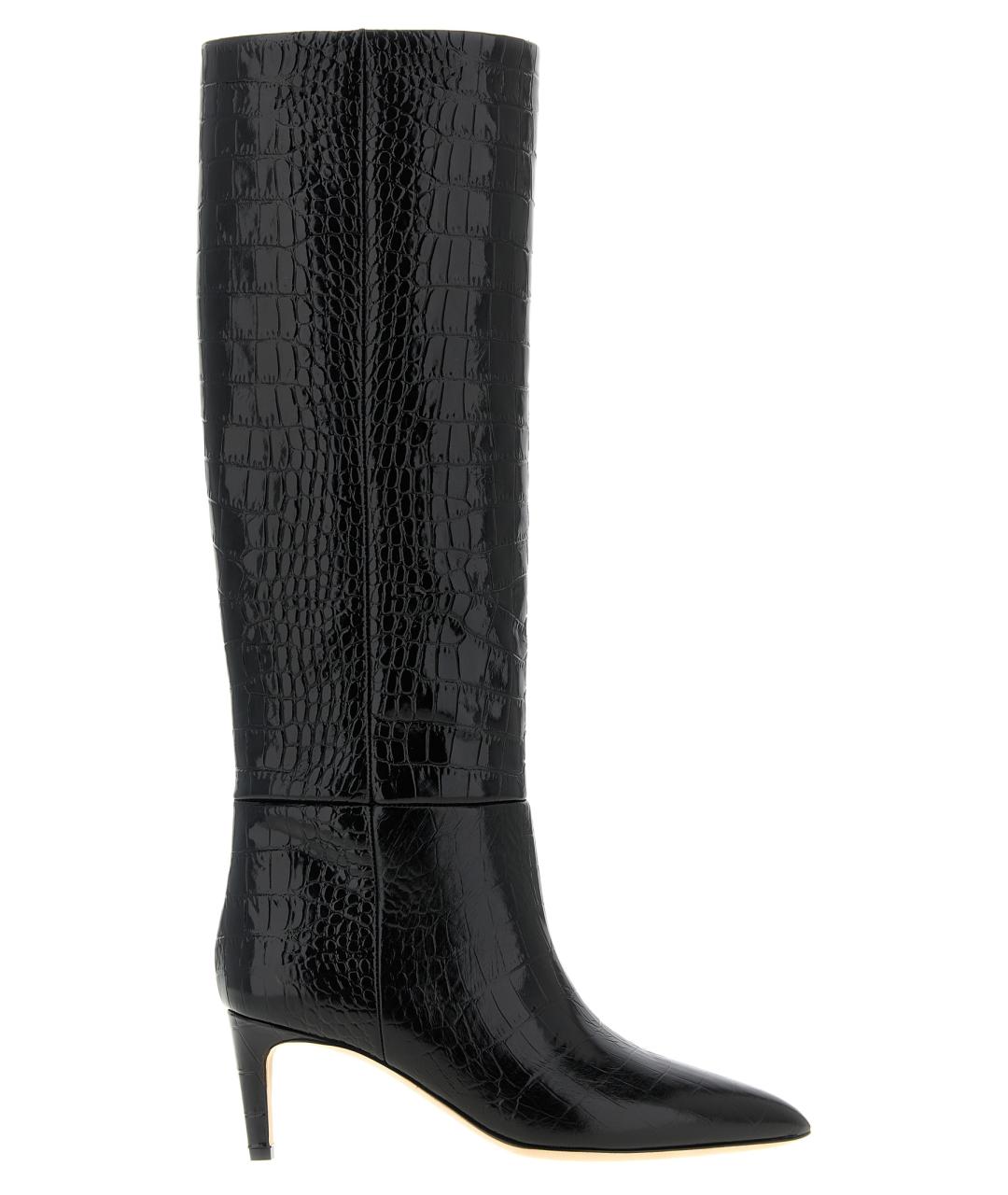 PARIS TEXAS Черные кожаные сапоги, фото 1