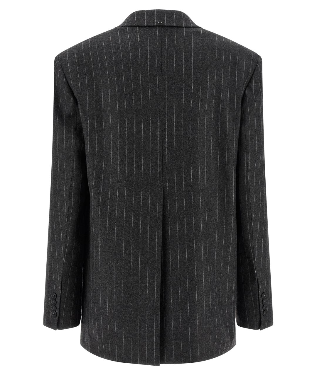 SPORTMAX Серый шерстяной жакет/пиджак, фото 2