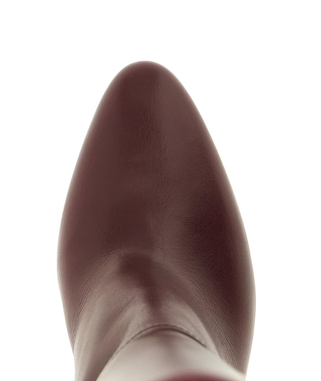 PARIS TEXAS Бордовые кожаные сапоги, фото 4