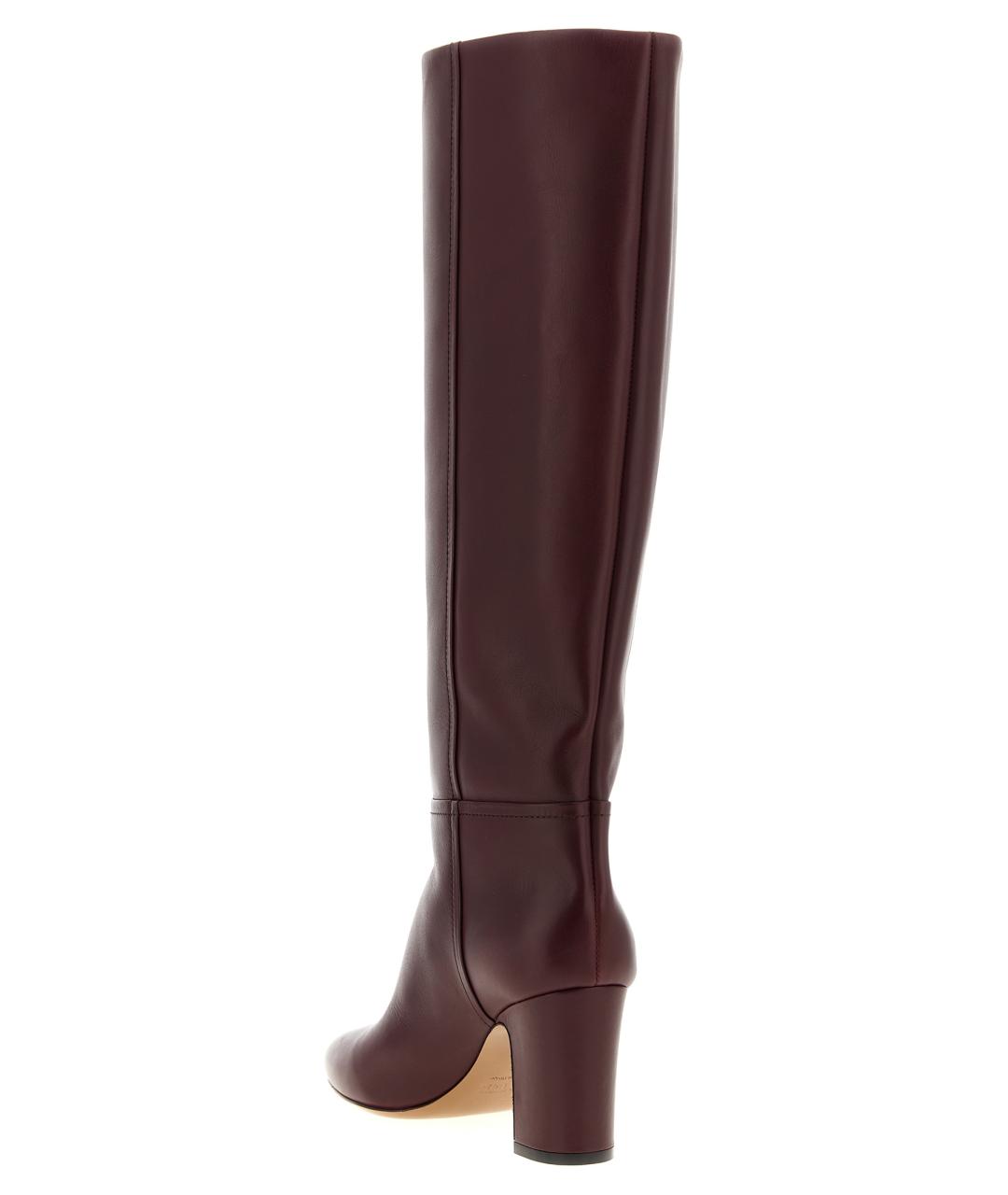 PARIS TEXAS Бордовые кожаные сапоги, фото 3