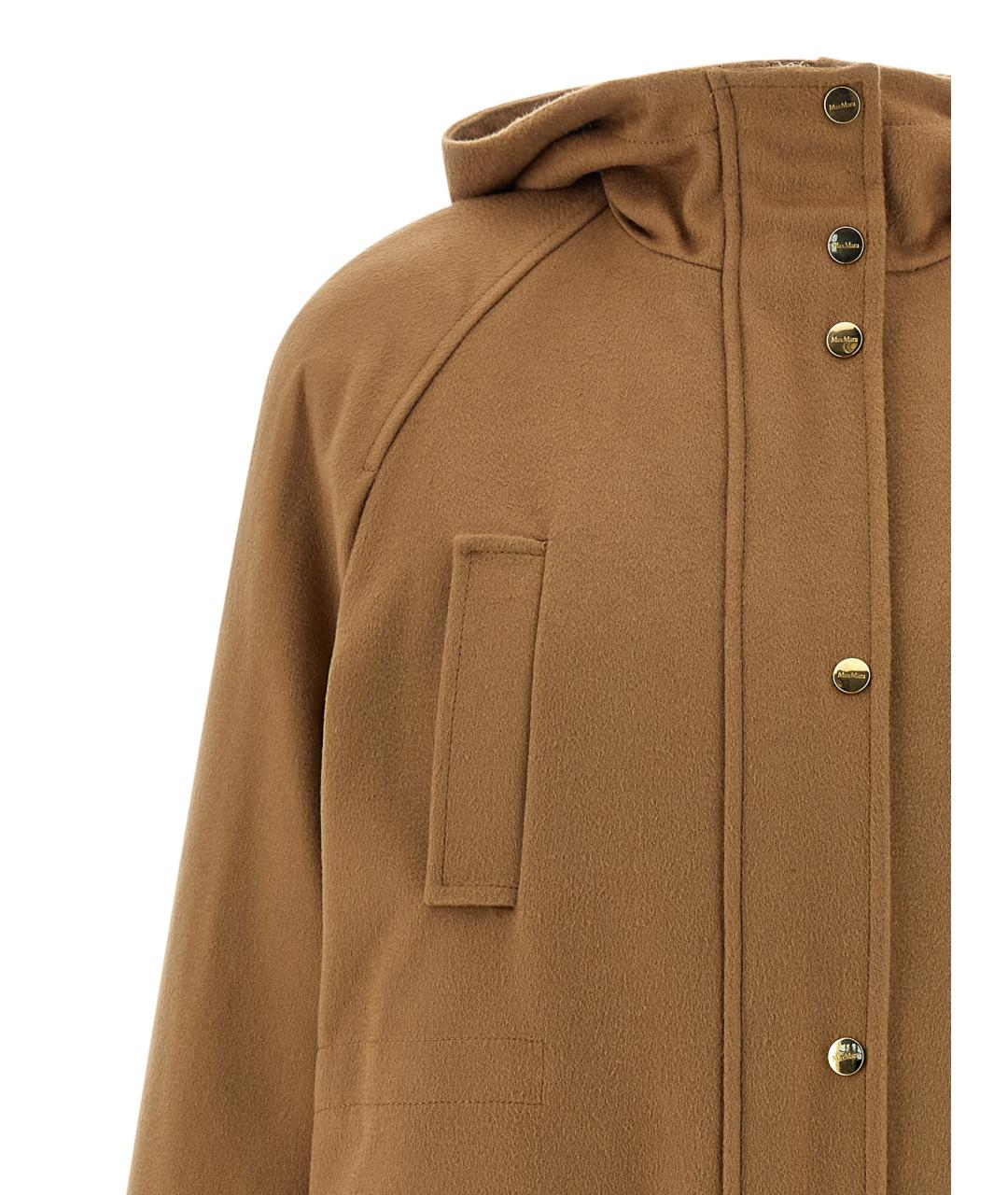 MAX MARA STUDIO Бежевая полиамидовая парка, фото 3