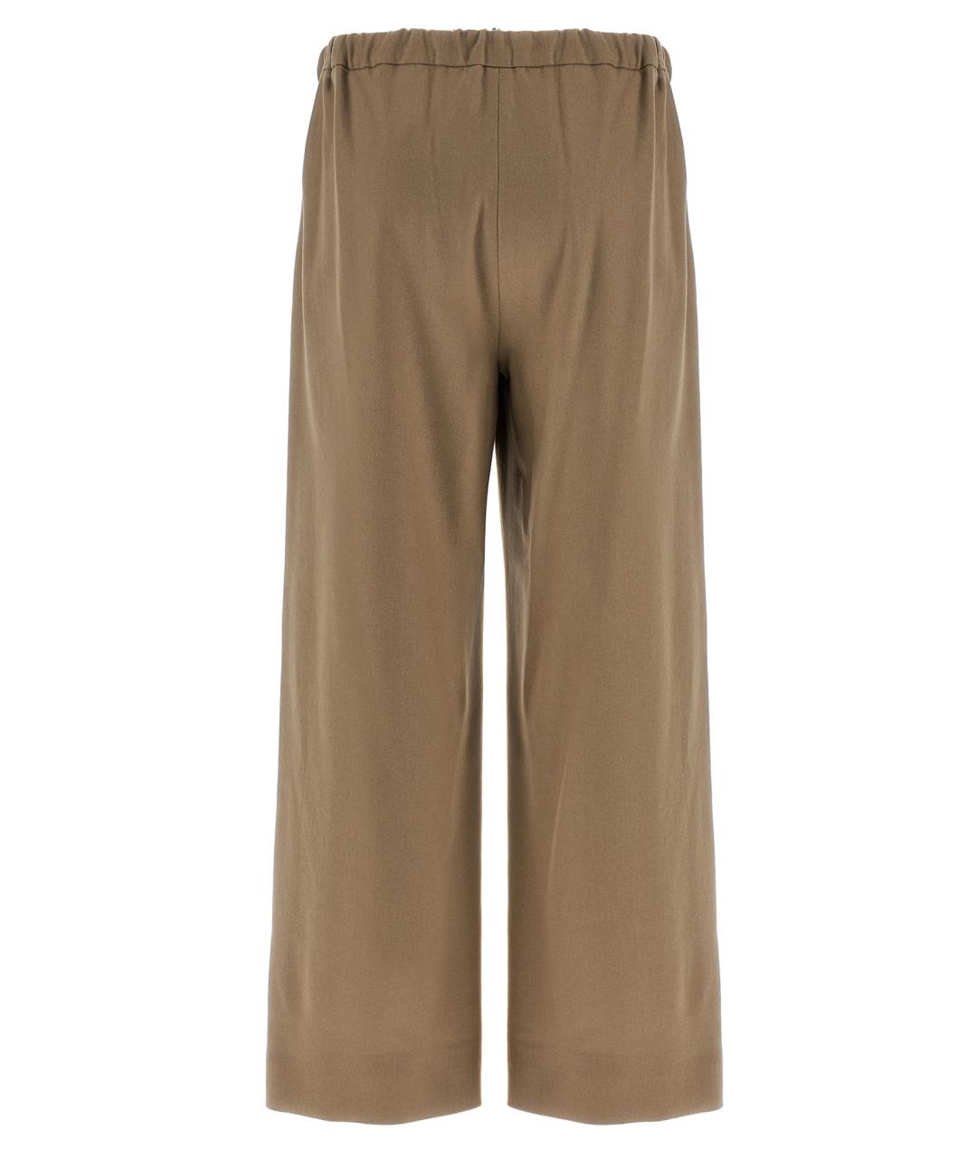 'S MAX MARA Бежевые шерстяные прямые брюки, фото 2