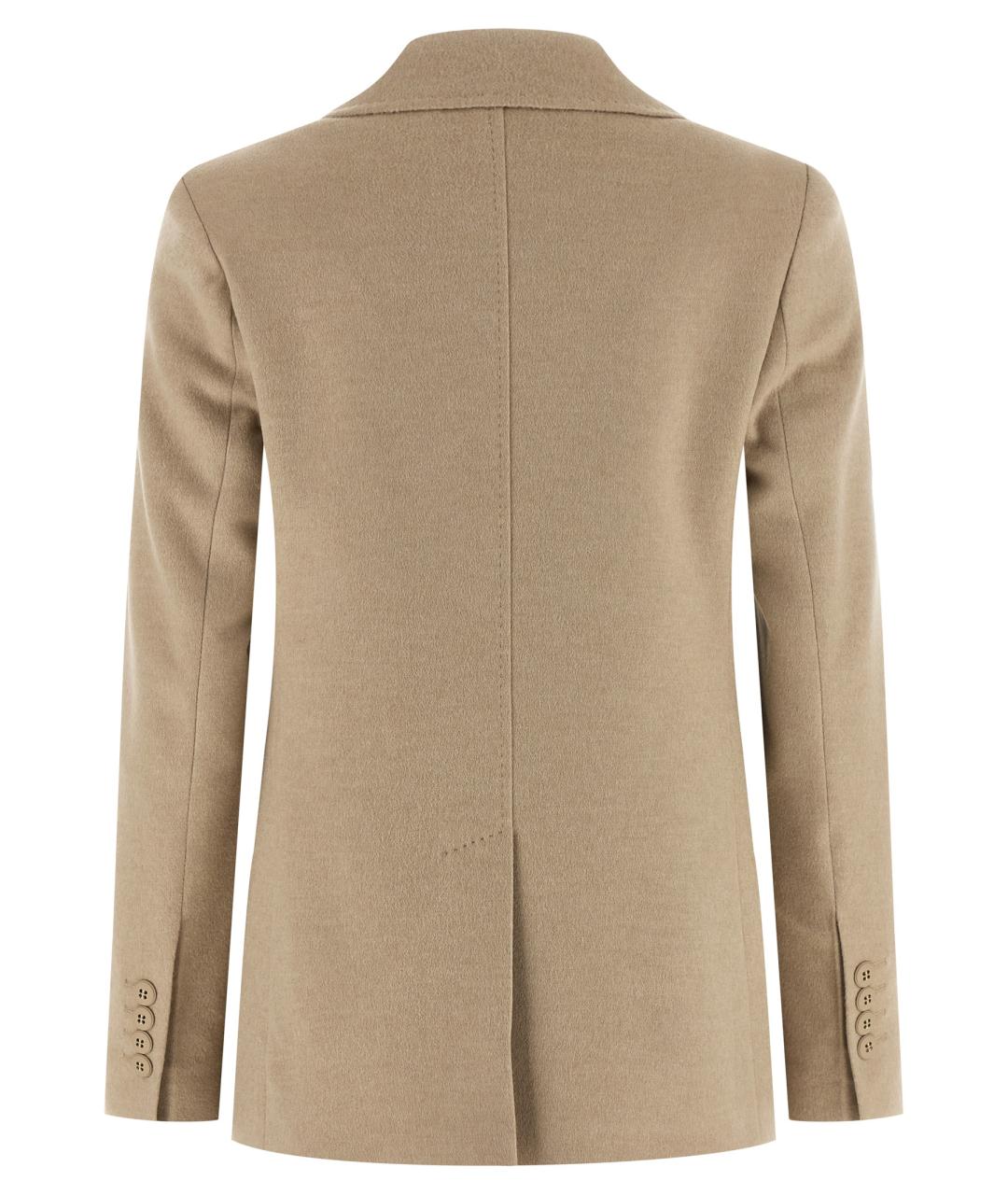 MAX MARA STUDIO Бежевый шерстяной жакет/пиджак, фото 2