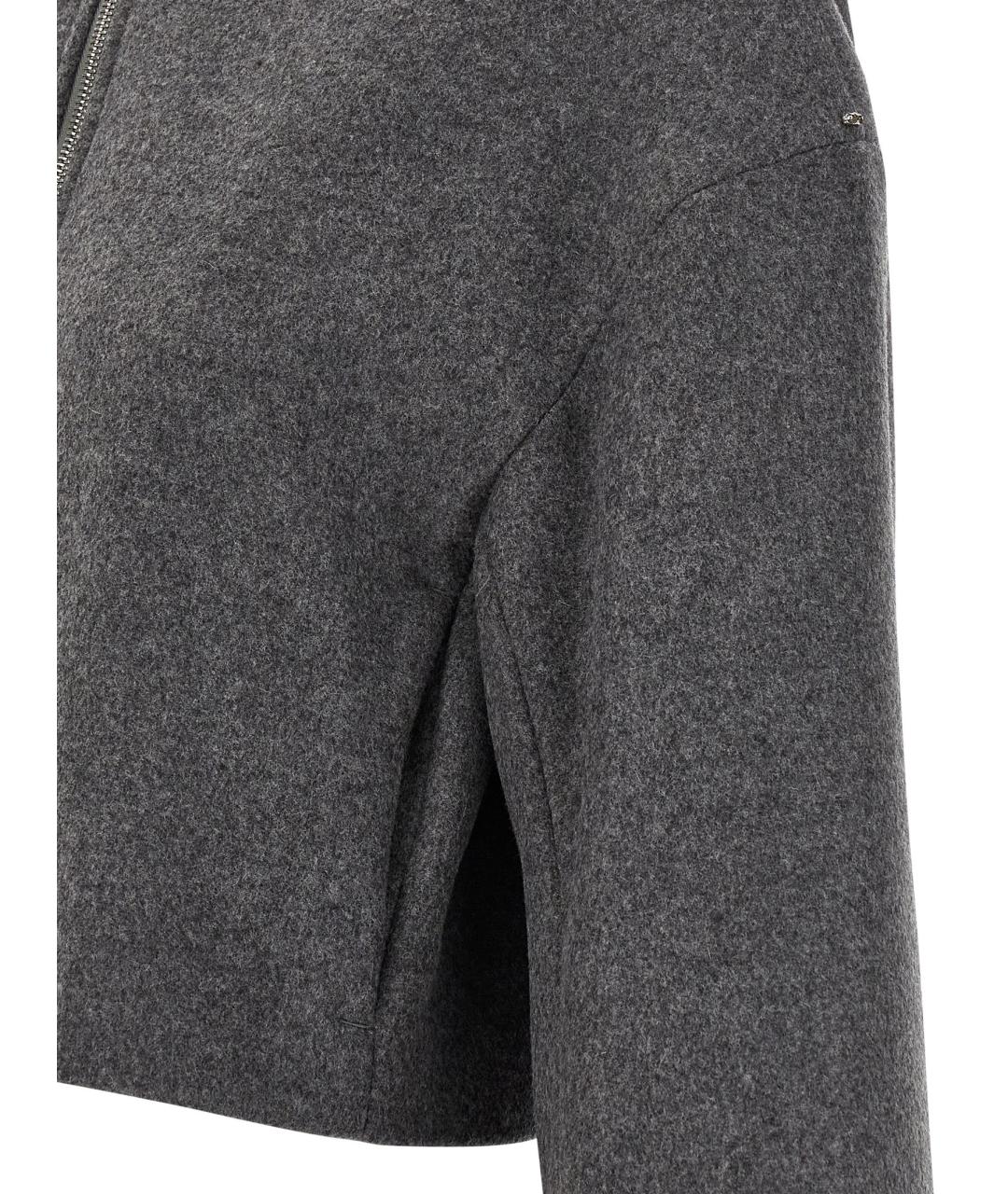 SPORTMAX Серая шерстяная куртка, фото 4