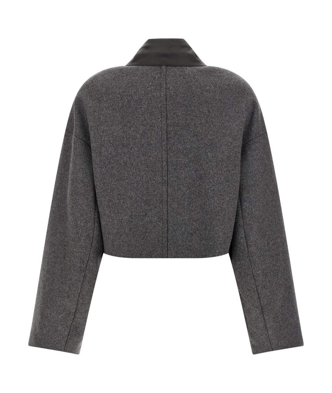 SPORTMAX Серая шерстяная куртка, фото 2