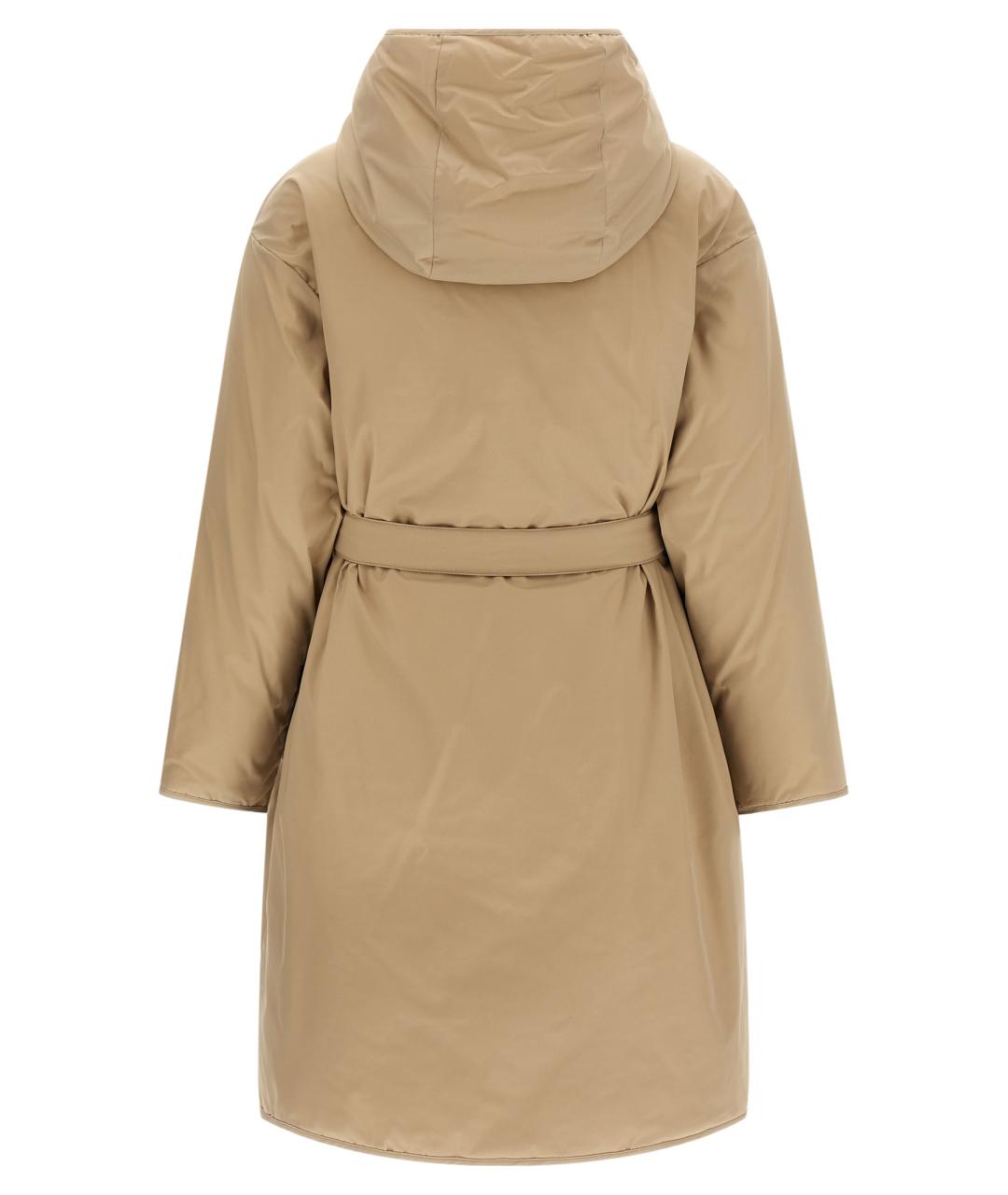 WEEKEND MAX MARA Бежевый полиэстеровый пуховик, фото 3