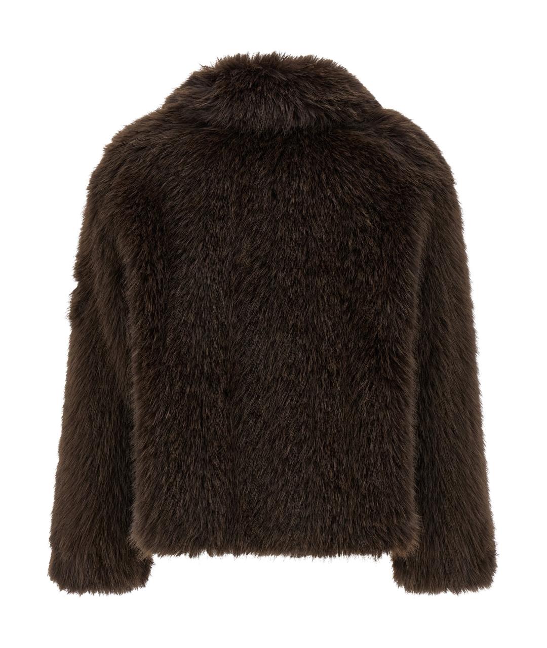 WEEKEND MAX MARA Коричневая полиэстеровая шуба, фото 2