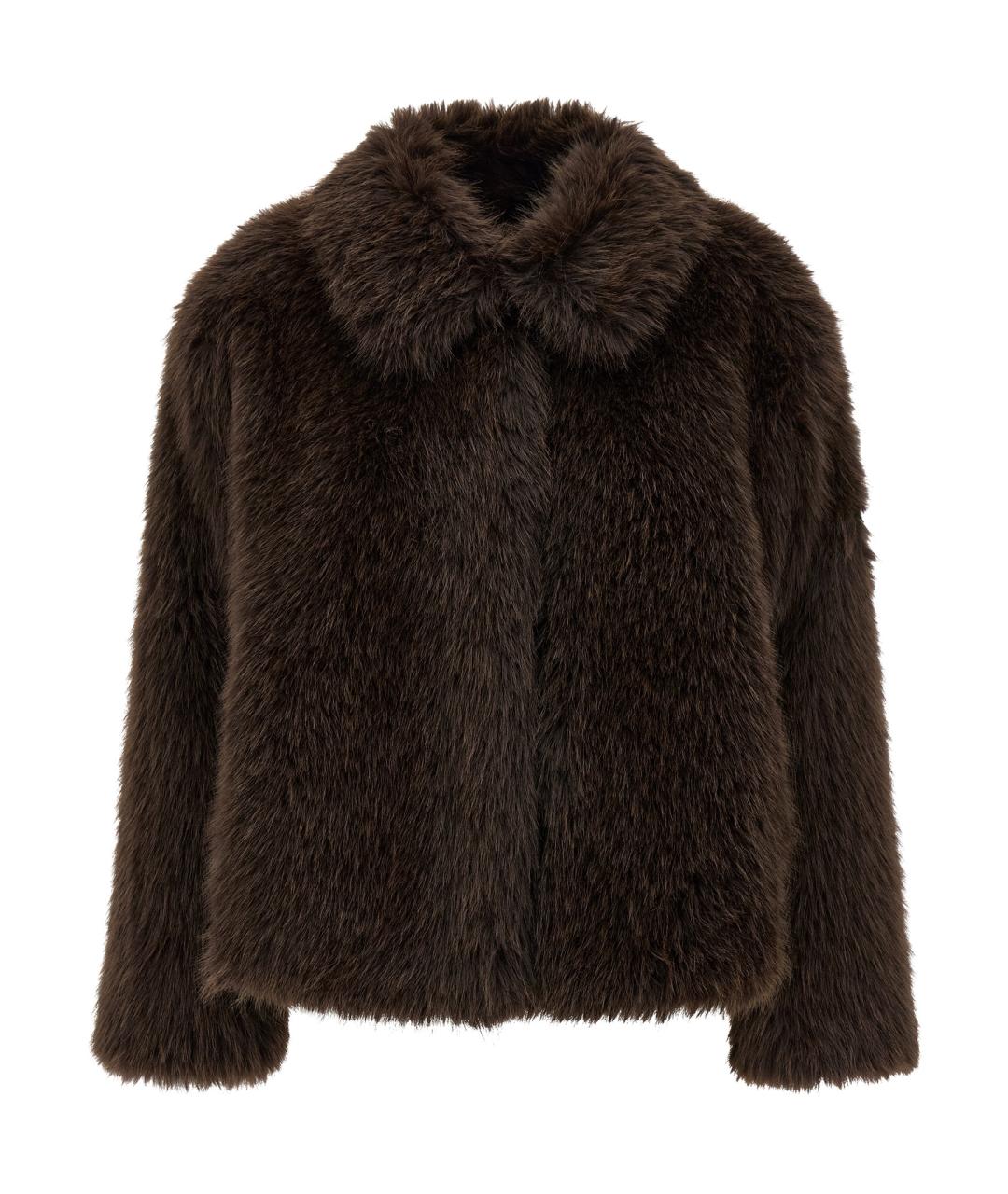 WEEKEND MAX MARA Коричневая полиэстеровая шуба, фото 1