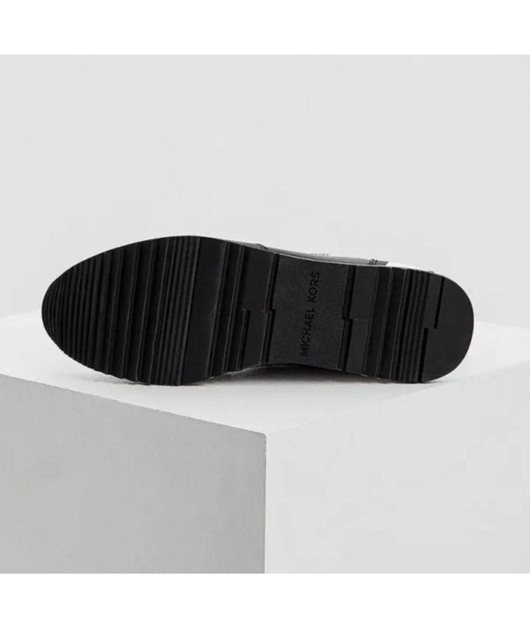 MICHAEL KORS Черные кожаные кроссовки, фото 4