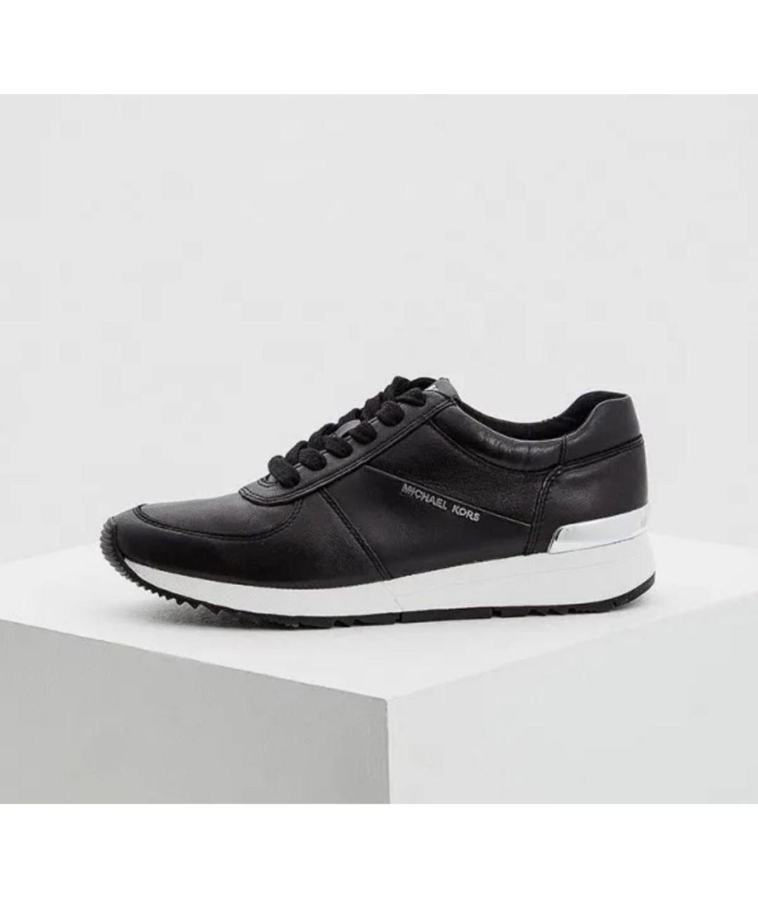 MICHAEL KORS Черные кожаные кроссовки, фото 7