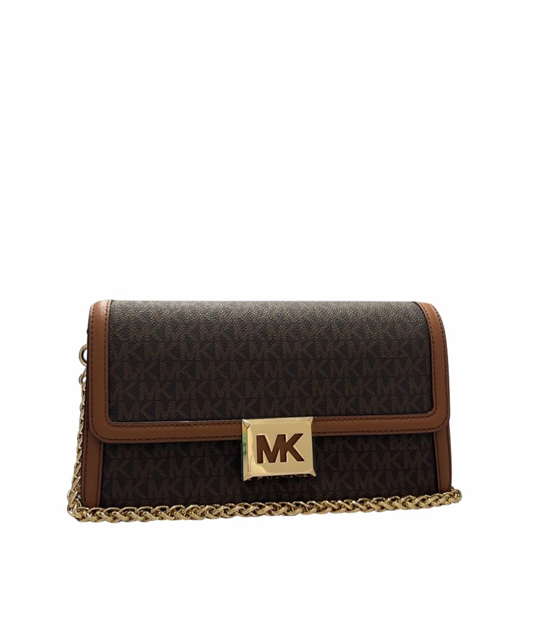 MICHAEL KORS Коричневая кожаная сумка через плечо, фото 1