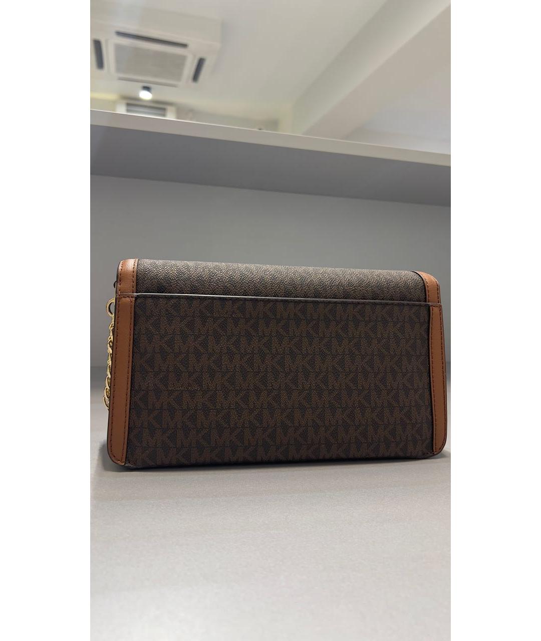 MICHAEL KORS Коричневая кожаная сумка через плечо, фото 3