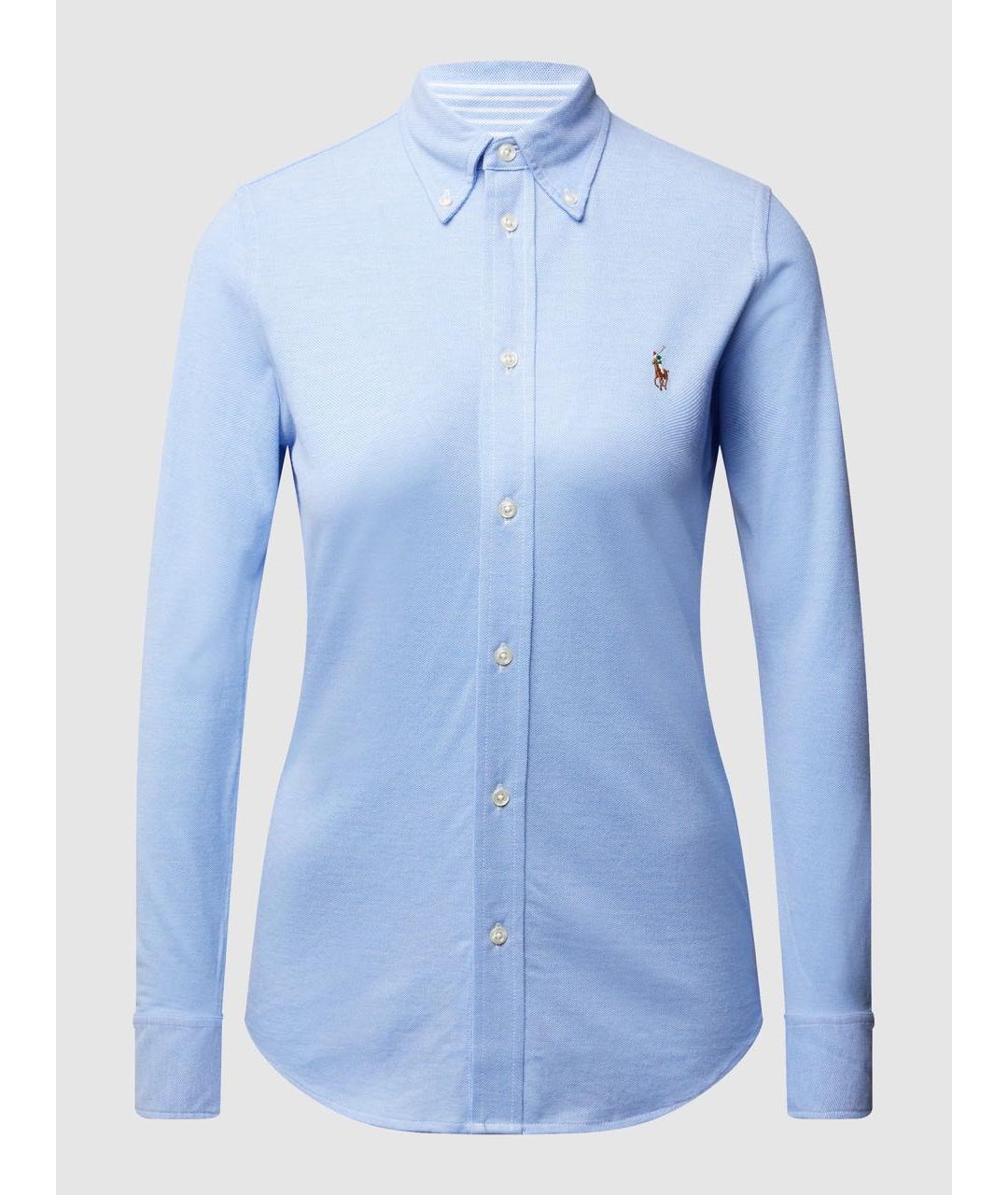 POLO RALPH LAUREN Голубая хлопковая рубашка, фото 7