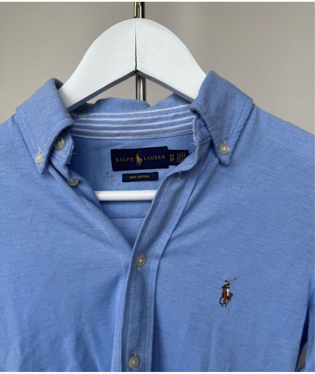 POLO RALPH LAUREN Голубая хлопковая рубашка, фото 3