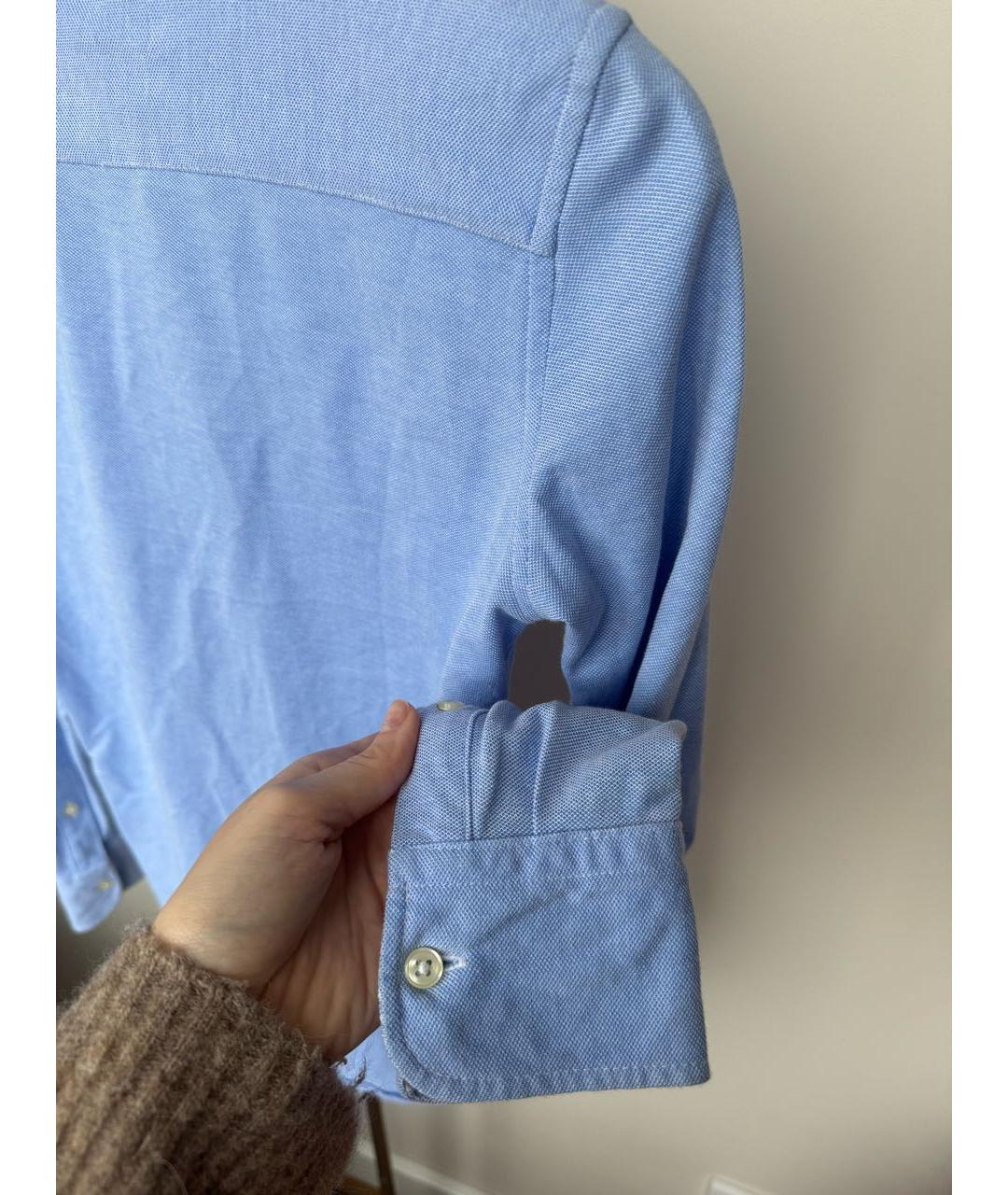 POLO RALPH LAUREN Голубая хлопковая рубашка, фото 5