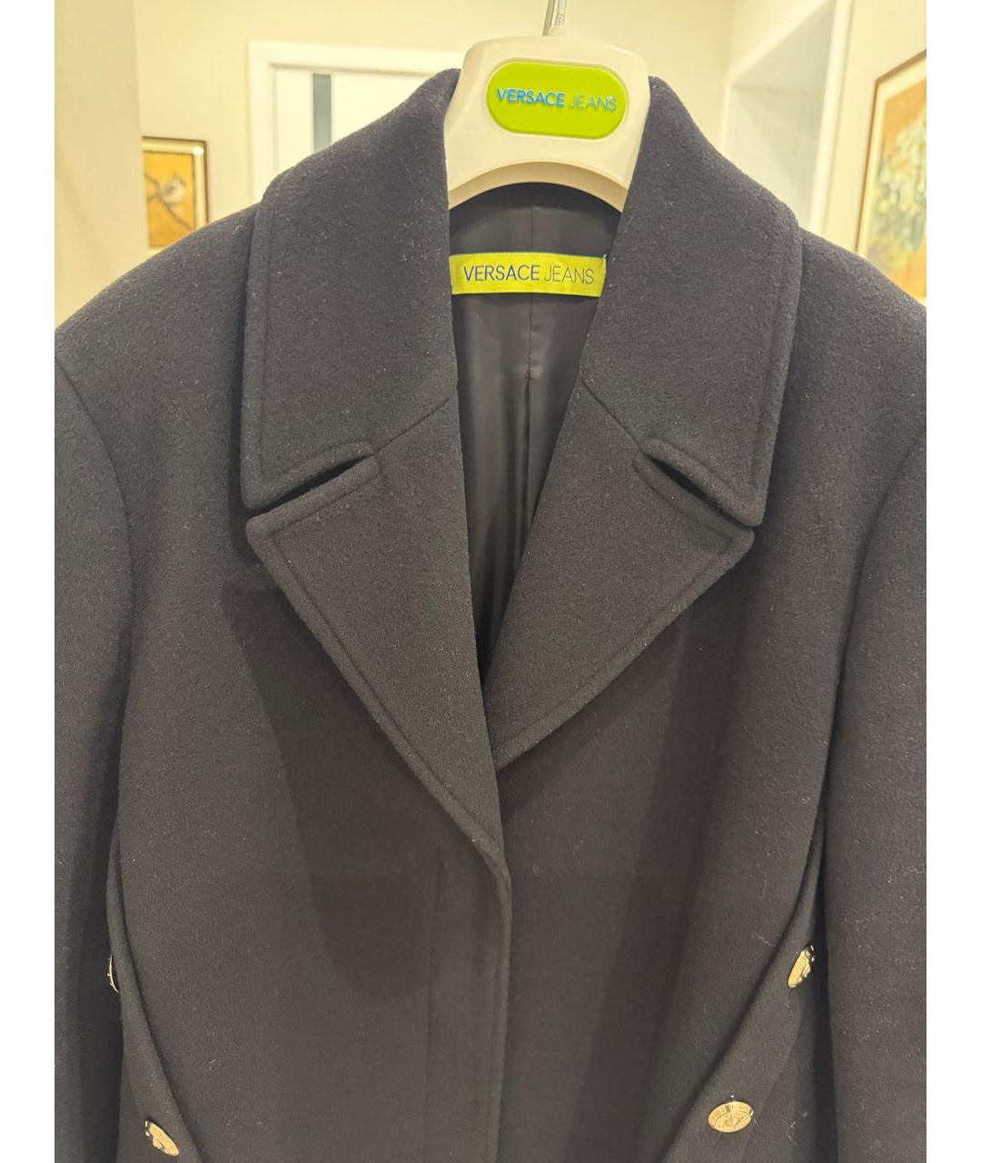 VERSACE JEANS COUTURE Черный шерстяной жакет/пиджак, фото 4