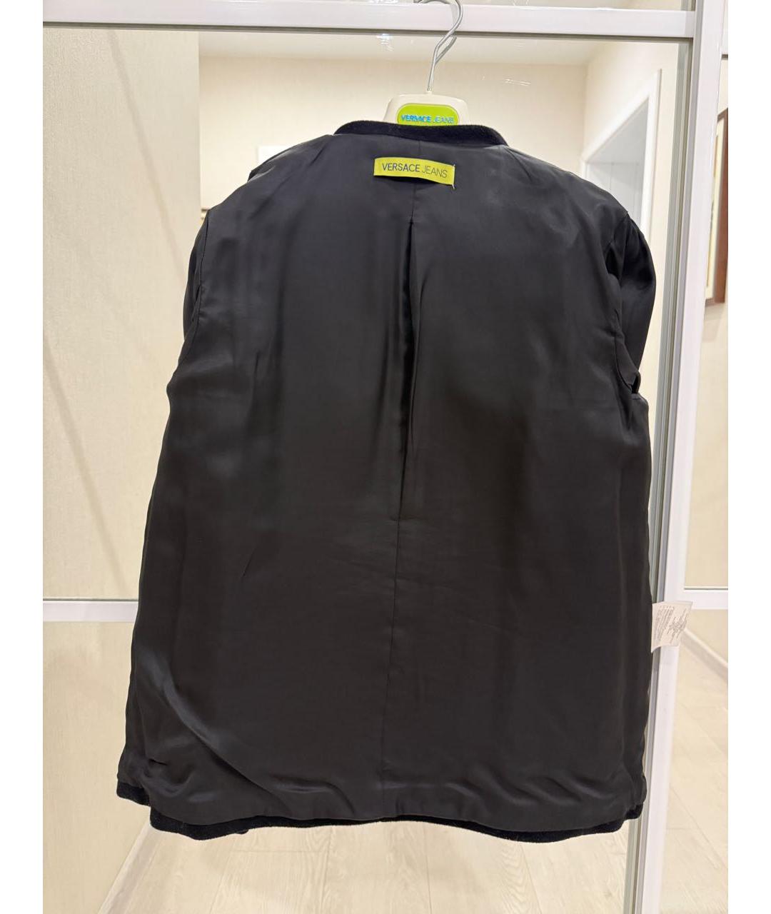 VERSACE JEANS COUTURE Черный шерстяной жакет/пиджак, фото 3