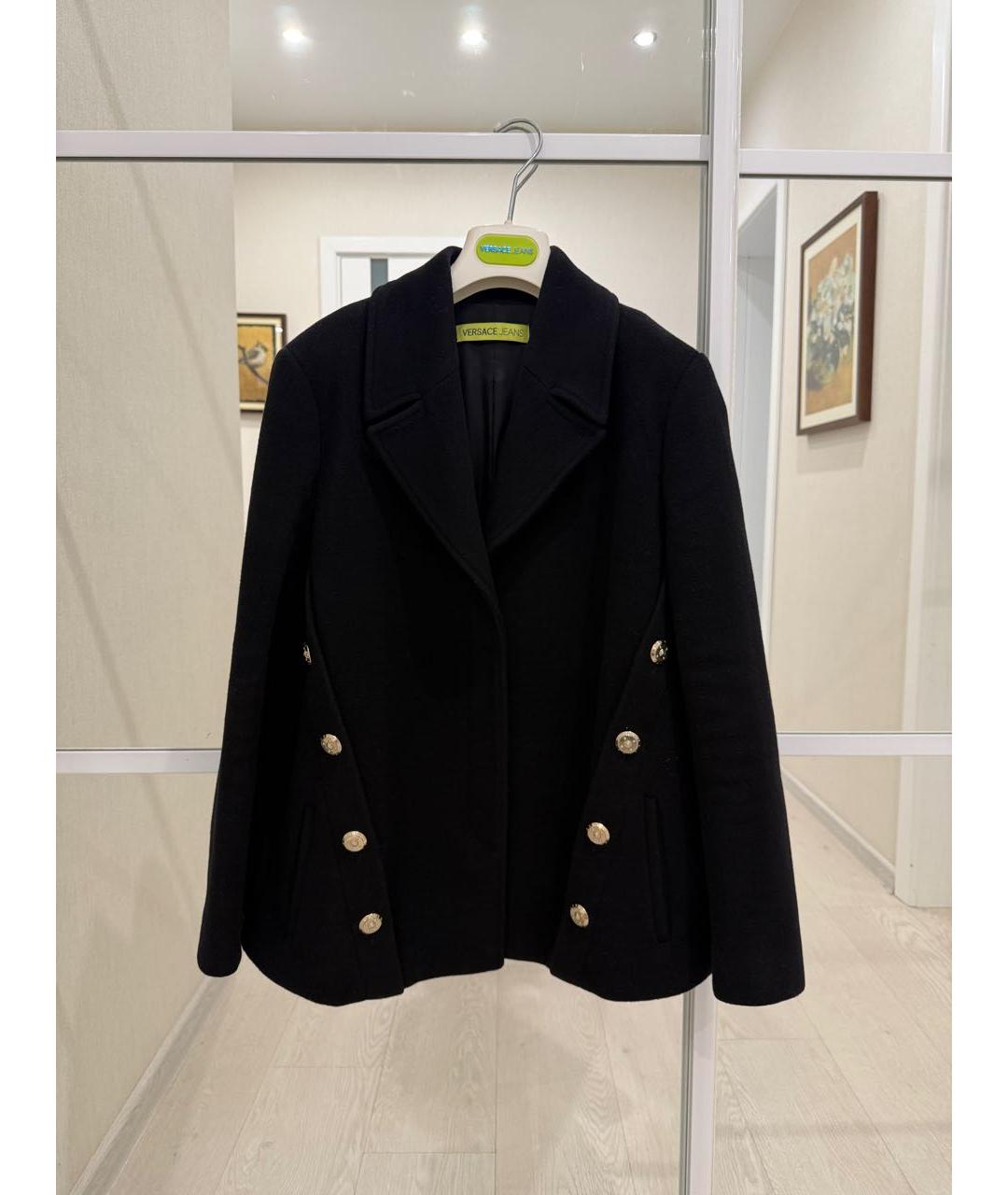 VERSACE JEANS COUTURE Черный шерстяной жакет/пиджак, фото 8