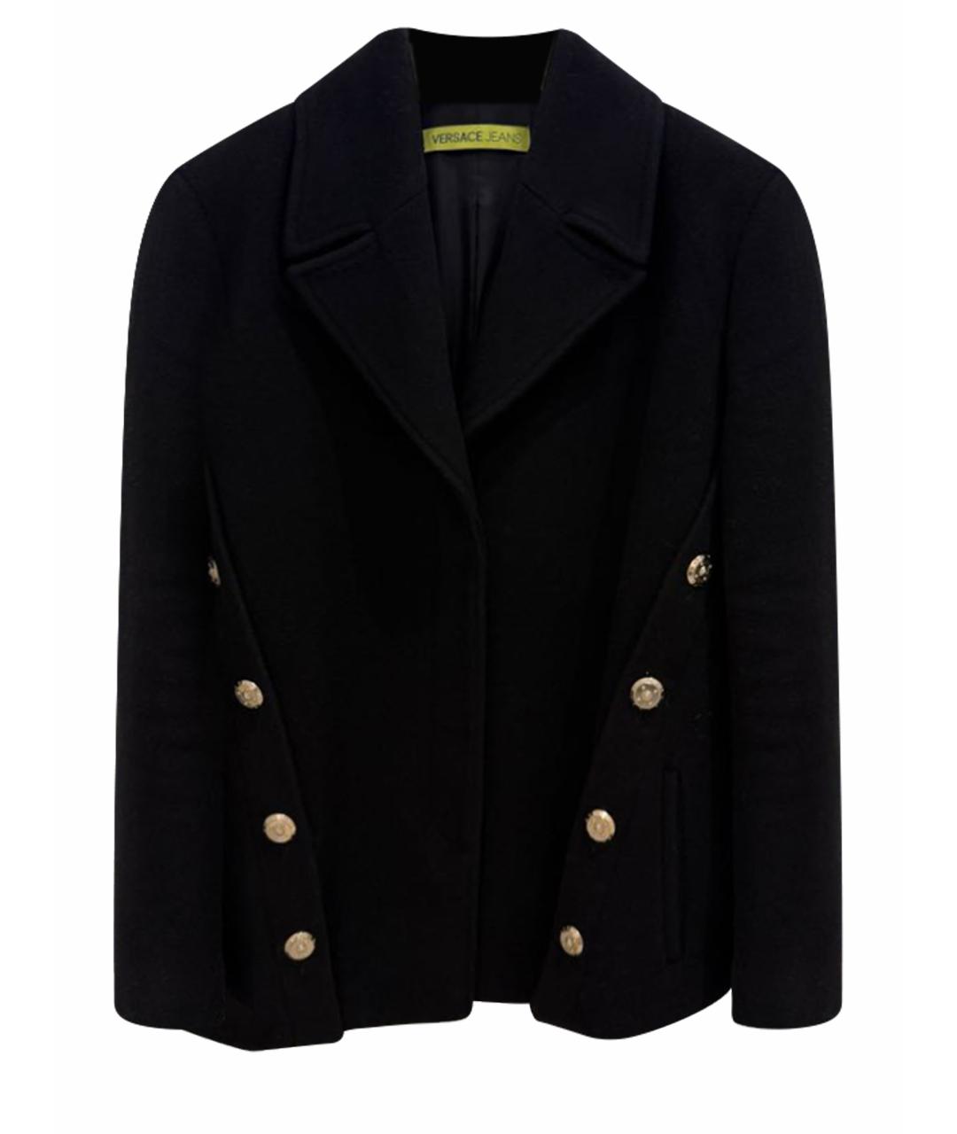 VERSACE JEANS COUTURE Черный шерстяной жакет/пиджак, фото 1