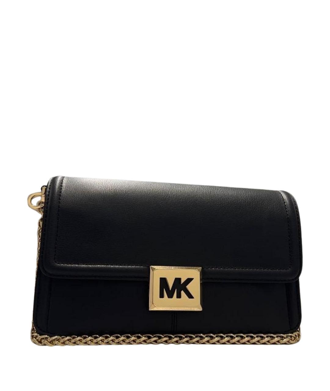 MICHAEL KORS Черная кожаная сумка через плечо, фото 1