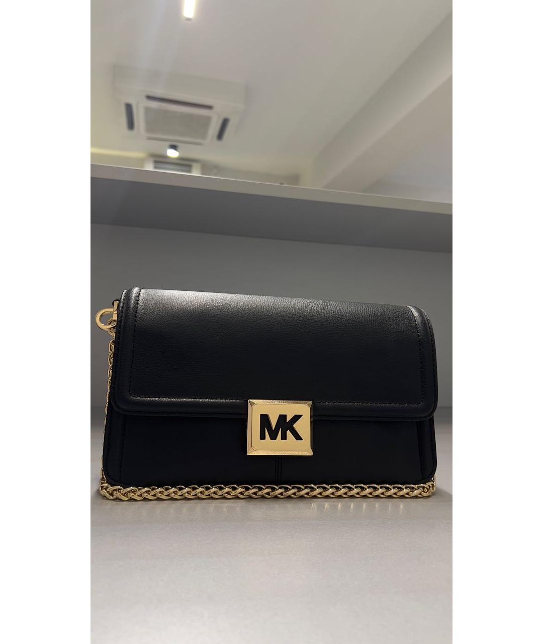 MICHAEL KORS Черная кожаная сумка через плечо, фото 5