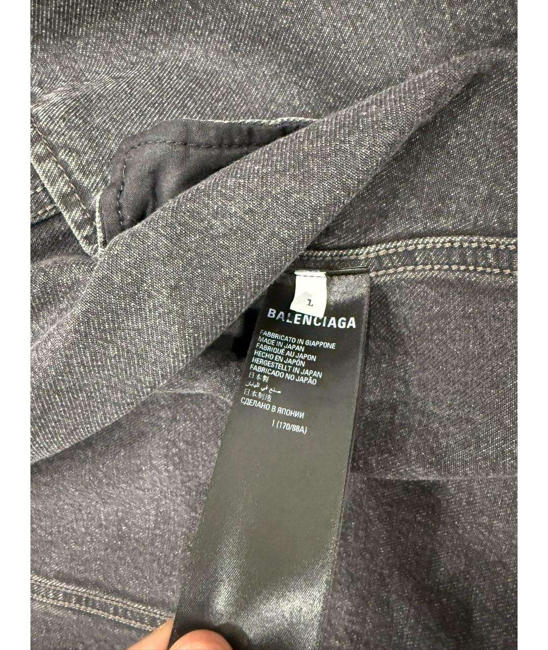 BALENCIAGA Антрацитовая деним куртка, фото 5