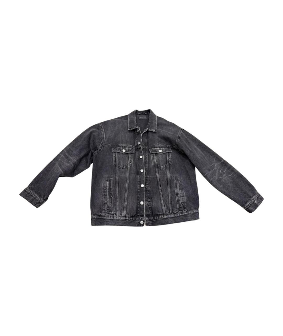 BALENCIAGA Антрацитовая деним куртка, фото 1