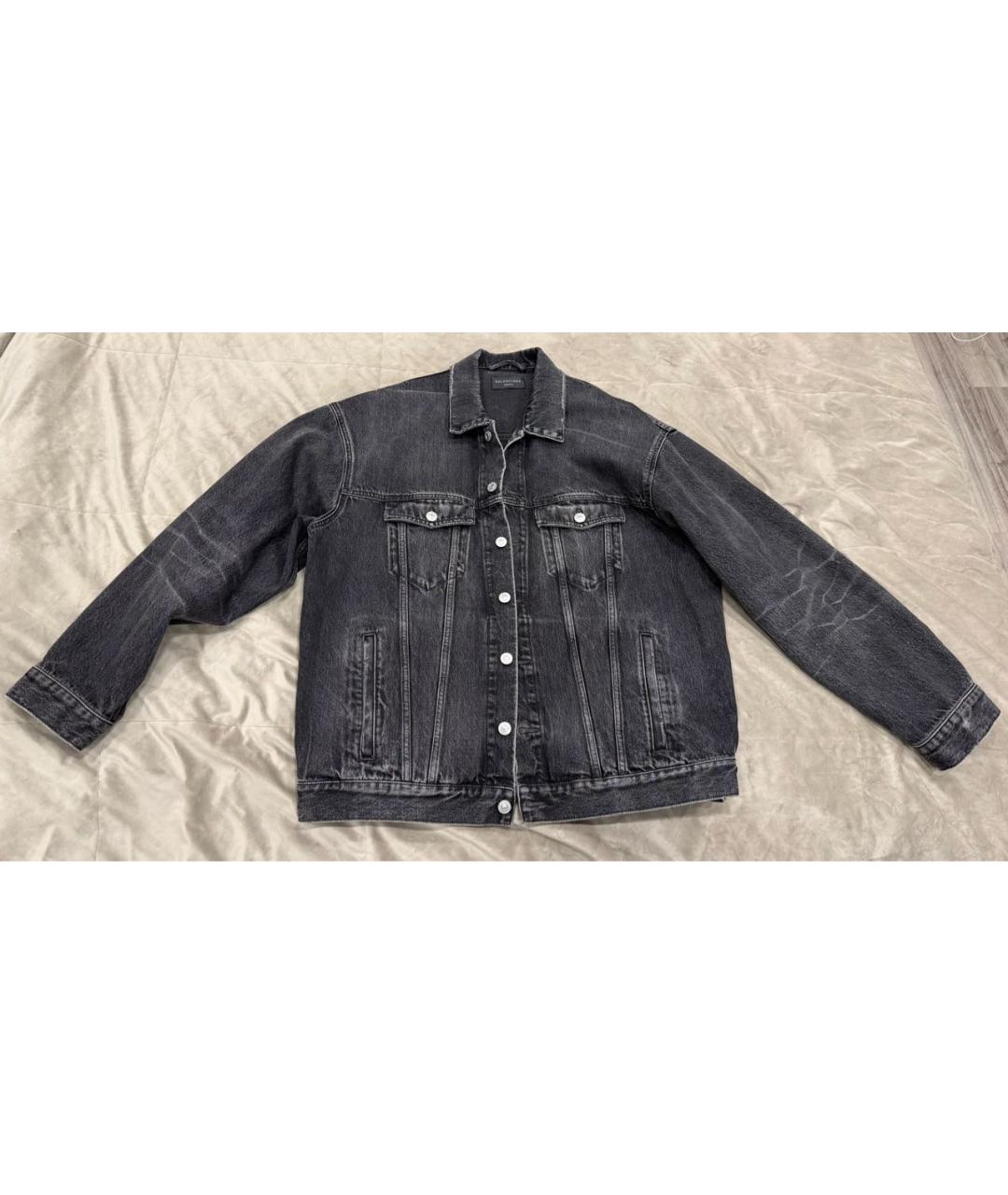 BALENCIAGA Антрацитовая деним куртка, фото 6