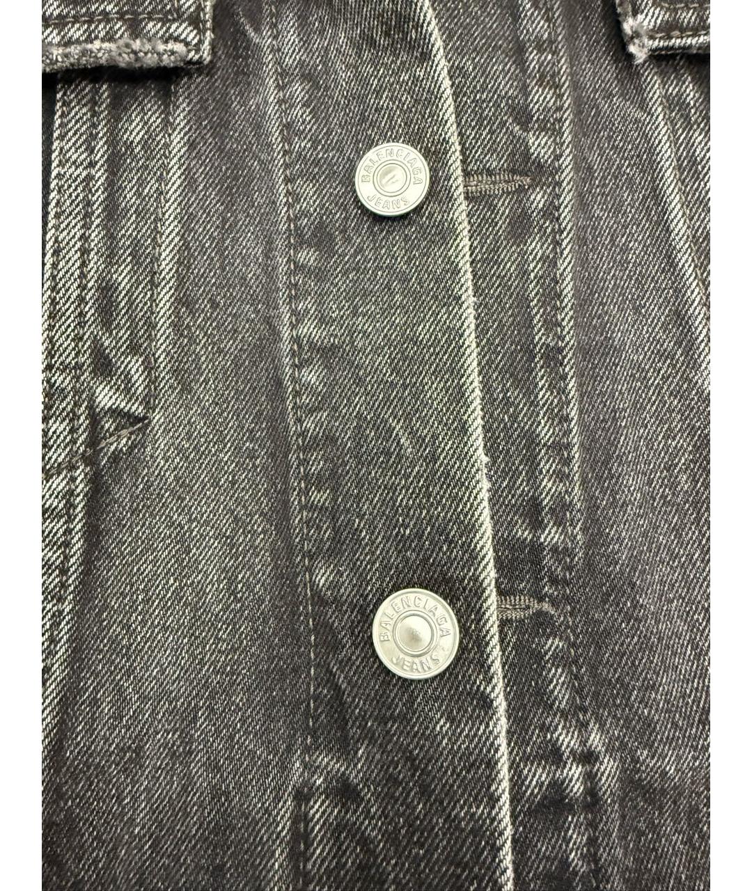 BALENCIAGA Антрацитовая деним куртка, фото 4