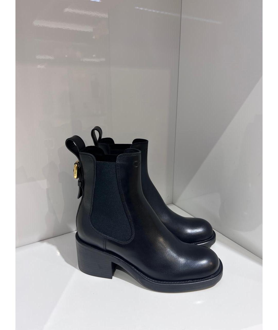 CHLOE Черные кожаные ботинки, фото 2