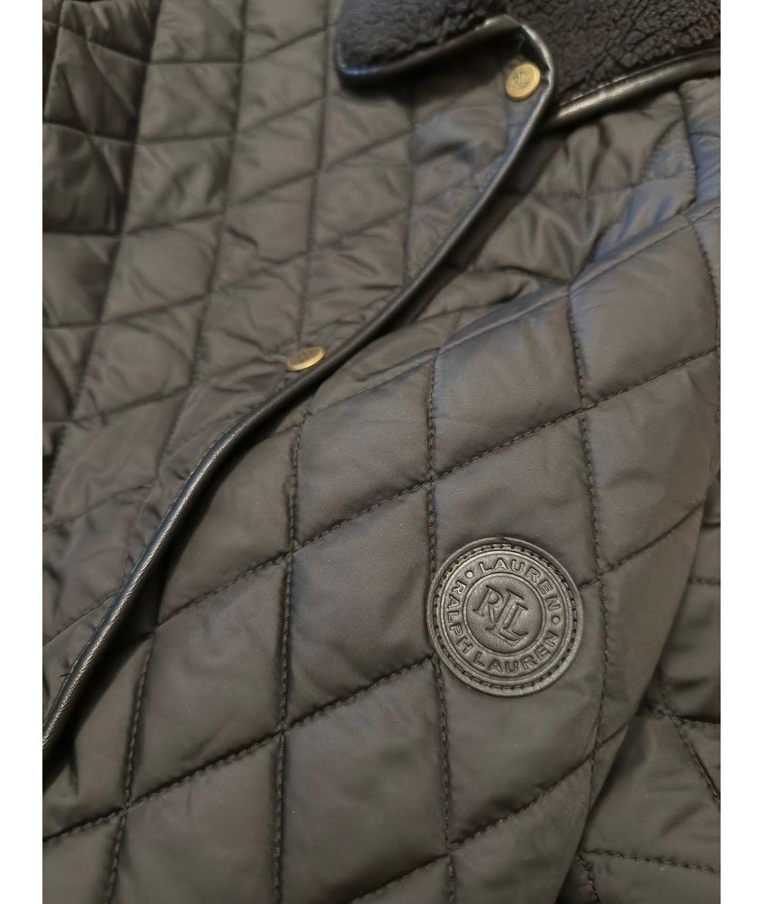 RALPH LAUREN Черное полиэстеровое пальто, фото 3