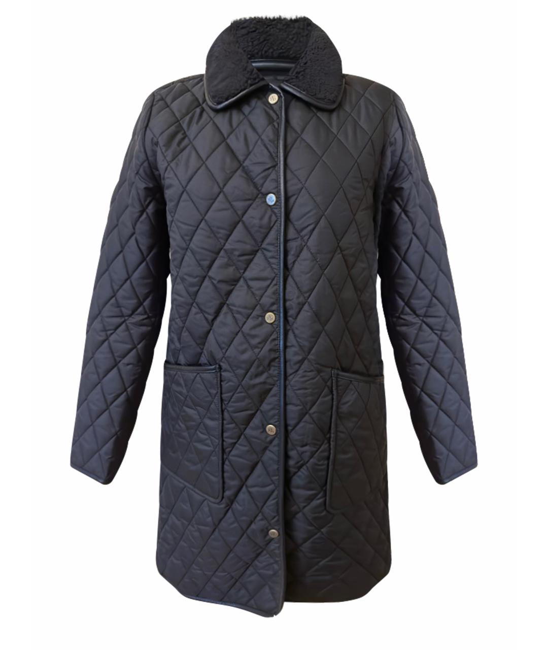 RALPH LAUREN Черное полиэстеровое пальто, фото 1