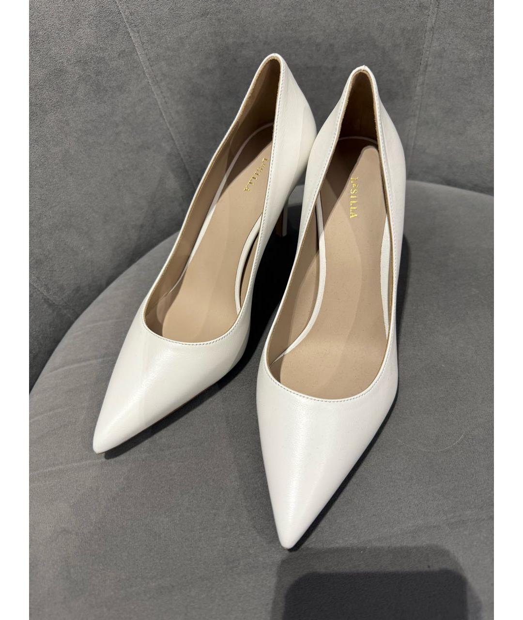 LE SILLA Белые кожаные туфли, фото 4