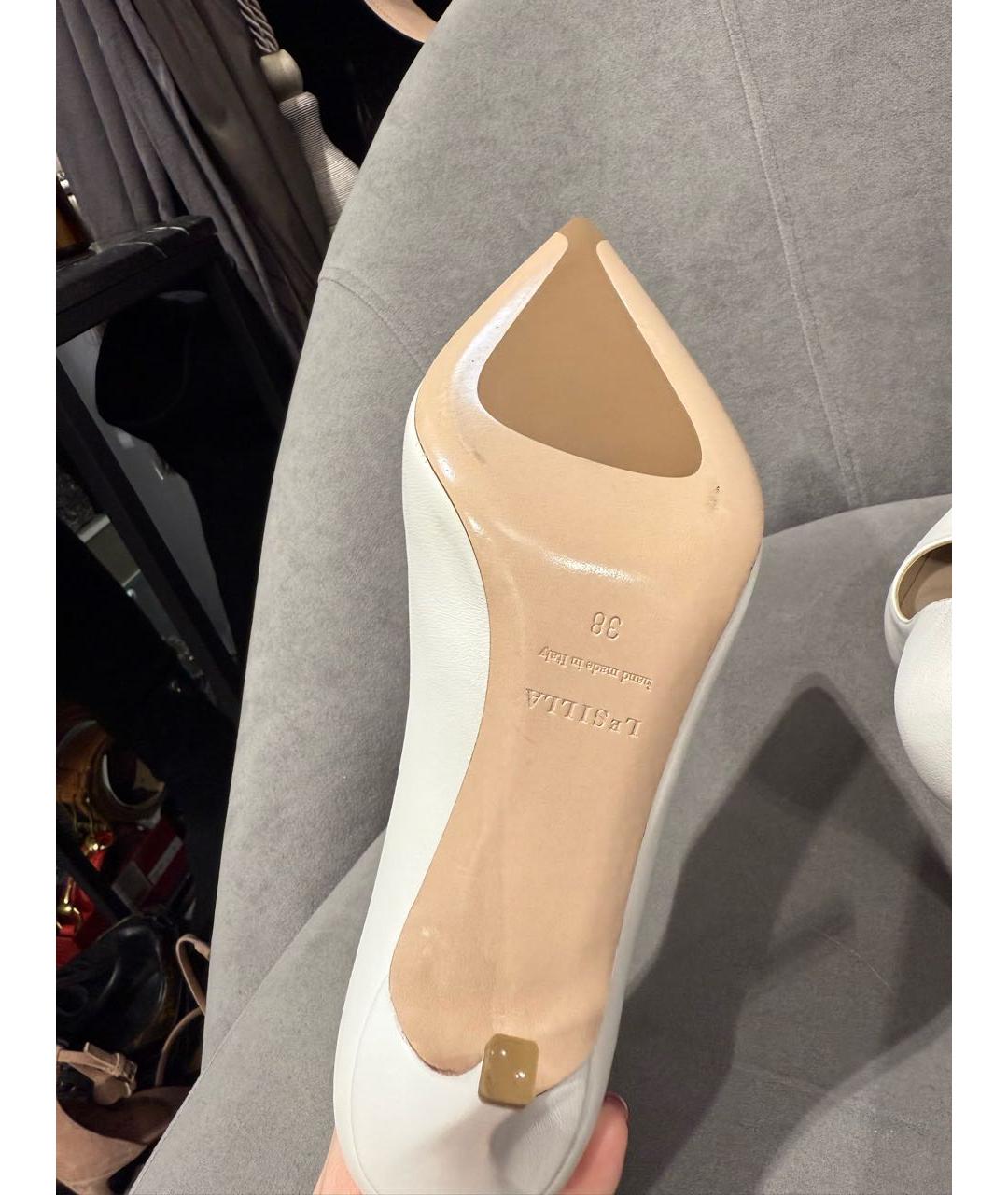 LE SILLA Белые кожаные туфли, фото 6