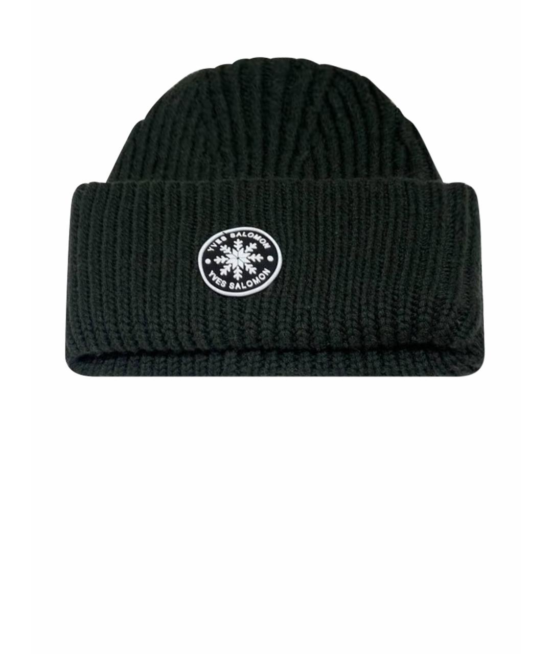YVES SALOMON Хаки шерстяная шапка, фото 1
