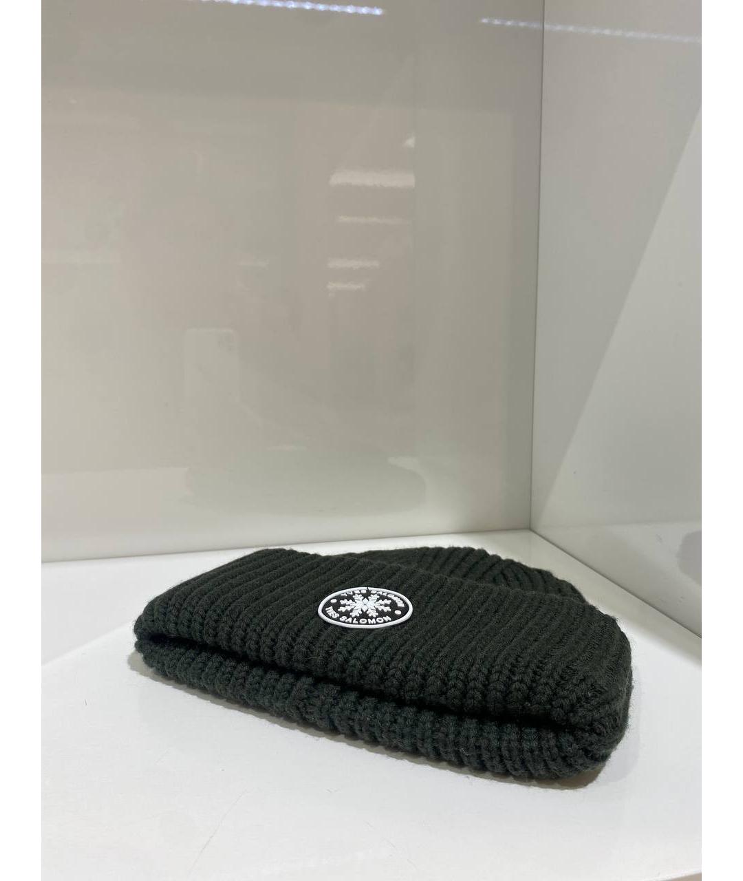 YVES SALOMON Хаки шерстяная шапка, фото 2