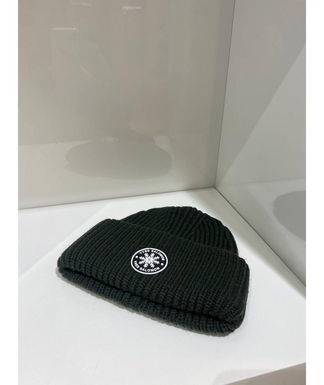 YVES SALOMON Хаки шерстяная шапка, фото 3
