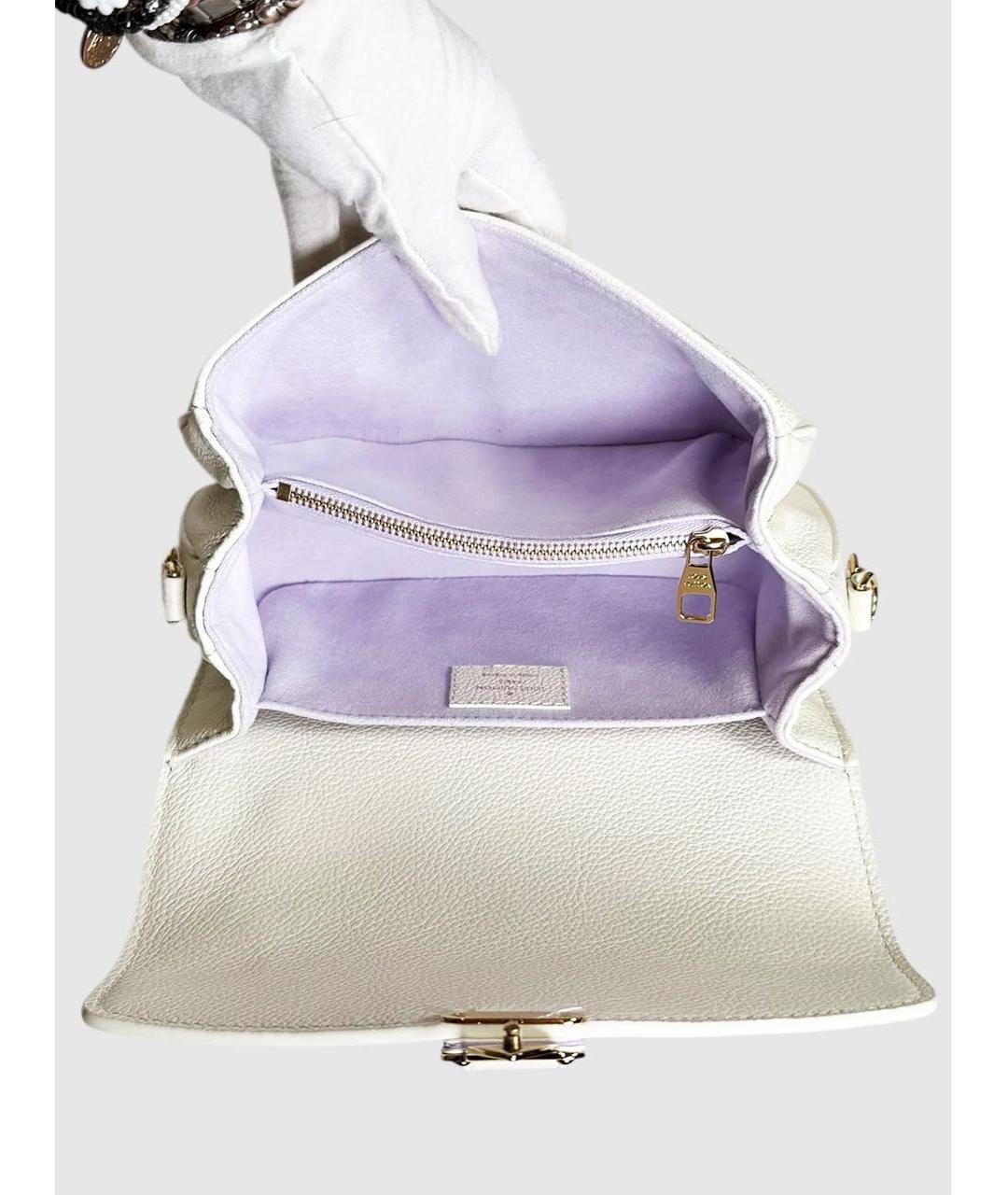 LOUIS VUITTON Белая кожаная сумка тоут, фото 6