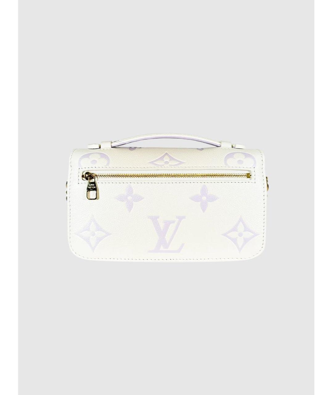 LOUIS VUITTON Белая кожаная сумка тоут, фото 4