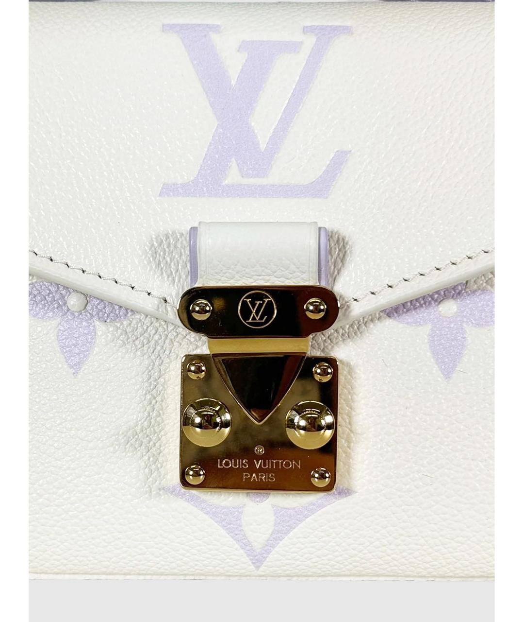 LOUIS VUITTON Белая кожаная сумка тоут, фото 5