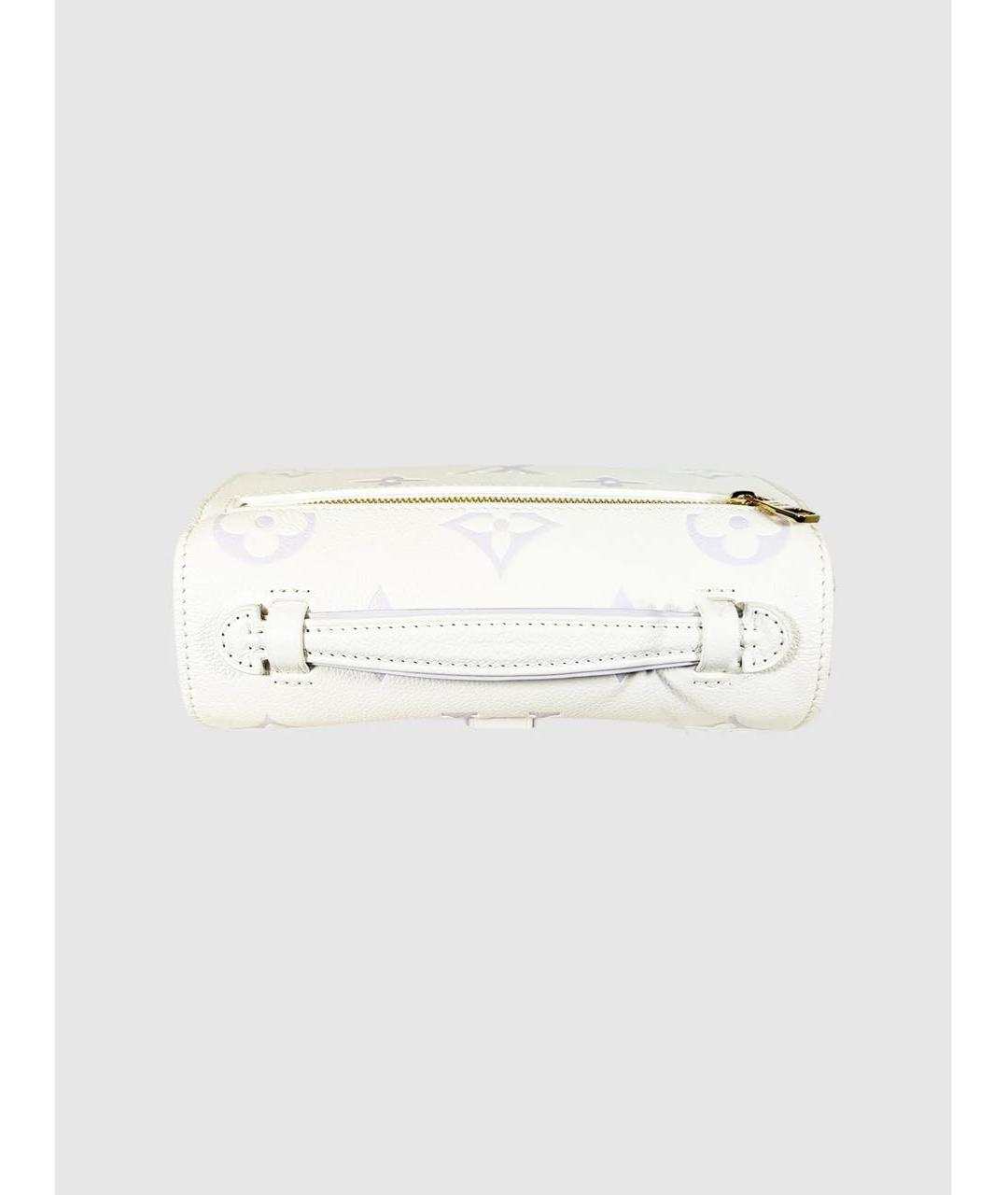 LOUIS VUITTON Белая кожаная сумка тоут, фото 8